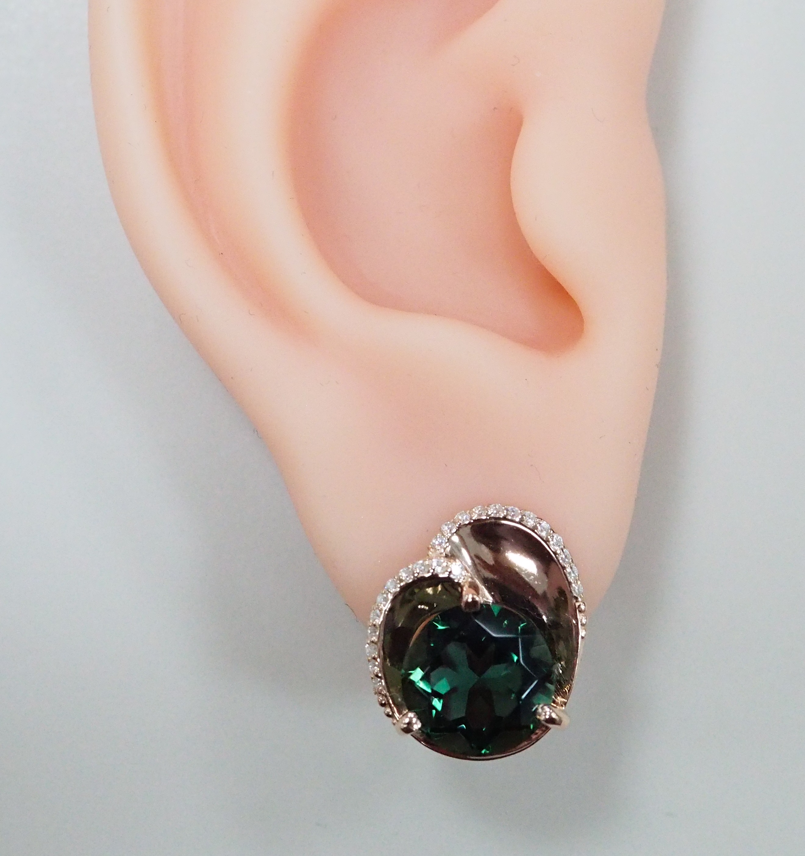 Серебряные серьги с празиолитами